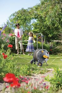 Hozelock 60m Hose Cart with 50m Multipurpose Garden Hose