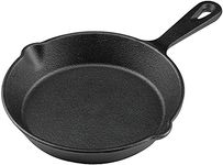 MYNAKSHA Cast Iron Skillet Pan Fry 6 Inch Mini Super Smooth Frying Pan (Black)