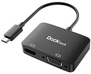 dockteck USB C to HDMI VGA Adapter,