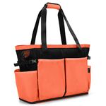 Fasrom Extra Large Mesh Beach Bag with Zipper Bottom, Oversized Beach Tote Bag for Beach or Pool Trip (Patent Design), Orange