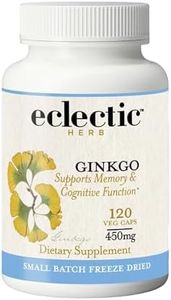 Eclectic Institute Raw Freeze-Dried Ginkgo | Circulatory Support, Supports Brain Function, Concentration & Memory | 120 CT