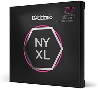 D'Addario Guitar Strings - NYXL Electric Guitar Strings - NYXL0984SB - Unrivaled Strength, Tuning Stability, Enhanced Mid-Range - For 8 String Guitars - 09-84 Custom Light 8-String Strandberg