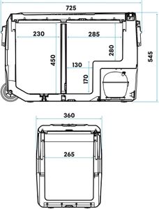 Dellonda 60L Portable Car Fridge Freezer – Dual Zone, 12/24/230V