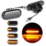 Ladieshow 2Pcs Car LED Dynamic Turn Signal Light, Dynamic Flowing Turn Indicator Lights Side Sequential Blinker Fit for Renault Clio