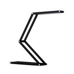 Auraglow Wireless Dimmable Desk Lamp USB Rechargeable Folding LED Reading Light - Black