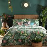 Furn Amazonia Duvet Cover and Pillowcase Set, Jade, King