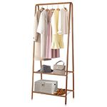 Youyijia Clothes Rail Small Clothe Rack Heavy Duty Metal Garment Rack 60cm x 151cm Garment Rail with Shelves Coat Stand Hanging Rail for Clothes (Coffee)