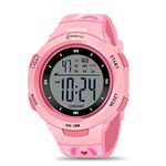 CakCity Kids Watches Digital Sport Watches for Girls Outdoor Waterproof Watches with Alarm Stopwatch Leisure Child Wrist Watch Ages 5-10, Pink