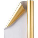 MALANI STORES Gift Packaging or Gift Box Packaging, Pearl film and Flow golden flowers wrapping paper roll 16 Inch (10 Meter)