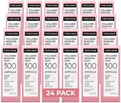 PUREGRAM Collagen Skin Booster Shot 300 Ampoule 24 Pack (9.74 fl oz Total) – Micro Spicule Serum with Collagen, Bakuchiol & Peptides for Firmness & Elasticity Care, Korean Skincare