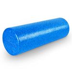 ProsourceFit High Density Foam Rollers 18 - inches long, Firm Full Body Athletic Massager for Back Stretching, Yoga, Pilates, Post Workout Trigger Point Release, Blue