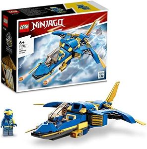 LEGO® NINJAGO® Jay’s Lightning Jet EVO 71784 Building Toy Set with a Ninja Plane and Jay Minifigure; for Kids Aged 7+ Who Love Building and Ninja Adventures