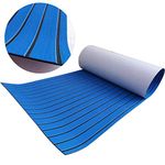 CHURERSHINING EVA Foam Boat Flooring Marine Boats Sea Decking Self-Adhesive 95"x35" Faux Teak Sheet Non-Slip Mat for Boats Pontoon Yacht Swim Platform Helm Pad RV Floor