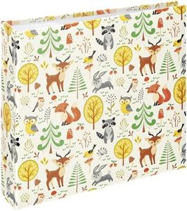 Hama Album photo mémo "Forest" (pour 200 photos au format 10 x 15 cm, traditionnel enfant de 22,5 x 22 cm, 100 pages blanches, animaux, élégant, emplacement CD) Marron/Beige/Vert/Orange/Jaune