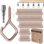 Emiluil Ceiling Hooks for Hanging Plants, 102 Pcs Screw Hooks Rose Gold