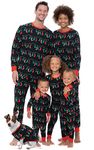 PajamaGram Men's Family Christmas Pajamas - Christmas Pajamas for Family, Blk XL