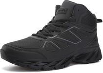 Joomra Mens High Top Shoes Size 7.5 Male Walking Mid Hi Basketball Sneakers Skate Ankle Street Motorcycle Fitness Black 41