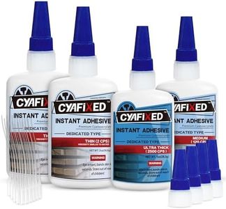 Super Glue Kits, Thin, Medium & Ultra Thick, 6 oz CA Glue for Woodworking