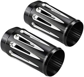 HCmotorku Motorcycle Upper Fork Boot Slider Covers Front Fork Boot Slider Covers Fit For Harley Touring Street Glide Road Glide Electra Glide Road King Trike 1980-2024 (Black-A)