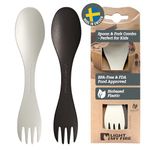 Light My Fire Spork Little 2-in-1 Strong Plastic Cutlery Camping Spork Kids Cutlery Set 2-3 Year Old Camping Accessories BPA Free Sporks Reusable Travel Cutlery Set