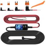 Dash Cam Hardwire Kit, Mini USB Hard Wire Kit Fuse for Dashcam, Plozoe 12V-30V to 5V Car Dash Camera Charger Power Cord, Gift 4 Fuse Tap Cable and Installation Toolï¼Ë†11.5ftï¼â€°