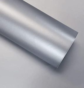 GOYAPRINT Vinilo Adhesivo Metalizado Para Muebles Cocina Paredes Ventanas Manualidades Papel Adhesivo Decorativo (60x300 cm, Plata)