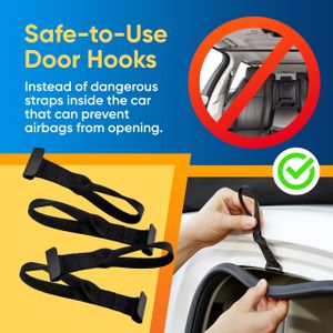 BAGMATE Waterproof Car Roof Bag – 19 Cu Ft Cargo Carrier with Mat & Hooks