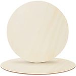 Belle Vous 2 Pack Unfinished Wooden Circles - 60cm / 24 inches Wood Rounds Slices - Blank Discs/Cutouts for DIY Crafts, Painting, Pyrography, Door Hangers/Signs & Christmas/Holiday/Party Decorations