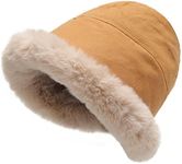 ZLYC Women Winter Furry Bucket Hat 