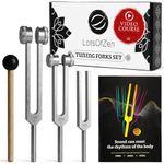 Tuning Forks for Healing (128Hz, 256Hz, 512Hz) - Body Weighted Tuning Forks Medical for Chakra Healing - Ideal Spiritual Gift for Women - Tuning Fork Set Frequency Healing Devices