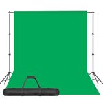 HomeArt Green Screen Backdrop with Stand, 8FT X 12FT Wide Green Screen Backdrop with 9 FT x 9 FT Wide Photo Backdrop Stand, Kit Include Carry Bag (8 x12 Feet, Green Screen with Stand)