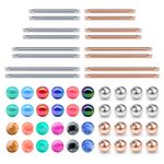 JFORYOU Replacement Bar and Balls for Straight Barbell Piercing Jewelry for Nipple Rings Tongue Ring Industrial Piercing Body Piercing 14G 18mm 20mm 25mm 32mm Bar Length