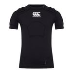 Canterbury Kid's Rugby Pro Protection Vest, Black/Whte/Silver, MB