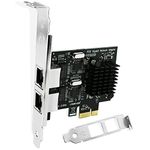 LTERIVER PCI Express to 2-Ports Gigabit Ethernet Adapter for Windows Server,7,8.0,8.1,10(32/64) and Linux System-Dual Ports Gigabit PCIE Network Interface Card-Realtek RTL811GN Chipset (PCE-NIC2)