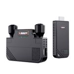 Vrriis Wireless HDMI Transmitter and Receiver,Plug&Play,Pocket 1080P HD Wireless Video Transmitter and Receiver,330FT Range from Laptop,PC,Phone Casting to Monitor/TV for Meetings,Education & Lecture