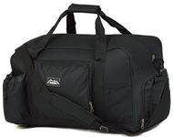 Andes 40 Litre Black Sports Gym Travel Bag Shoulder Holdall Luggage, Includes Shoe Pocket, Drinks Pocket and Adjustable Shoulder Strap