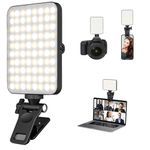 Selfie Light, 80 LED Rechargeable Phone Light Clip for iPhone/Phone/Camera/Laptop, Cell Phone Fill Light 3 Modes,10-Level Brightness, Perfect for Selfies (80 LED)