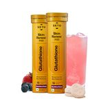 Setu Skin Renew Glutathione Tablets for Glowing Skin | 30 Effervescent Tablets with 500mg L-Glutathione & Vitamin C | Antioxidant & Skin Glow Supplement for Clear Skin | Mixed Berry (Pack of 2)