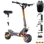 EFGBIKE 5600W Electric Scooter for Adults Dual Motors Up to 50mph 60V 28Ah, Off-Road E Scoocter with 11 Inch Vacuum Tires and Detachable Seat UL Certified