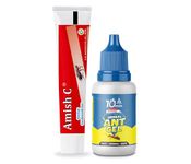 Amish Combo Herbal Ant Gel & Amish-C Cockroach Gel 20g|10 Minutes Formula |Removes Entire Colony |Powerful 100% Organic No Chemical Repellent for Home Kitchen