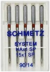 Schmetz HAX1SP 15X1SP Special Super Stretch Serger Needles - 5 Pack (Size 90/14)