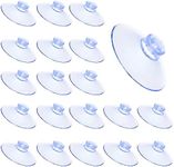 40Pcs Suction Cups Clear Suction Cups Suction Cups for Glass Table Tops Plastic Sucker Pads Round Window Suction Hooks Round Button Suction Cups Plastic Sucker Pads Without Hooks for Kitchen Bathroom