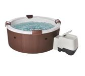 MSpa Rova Amber 6 Person Portable Modular Hot Tub, WiFi Controlled 13A Plug & Play 2026 Model, LED Colour Lighting, UVC+, Thermal Interlayer, Heats to 40°C, 120 Air Jets, All Year Use-DIY Setup