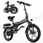 isinwheel U3 Electric Bike for Adults, 500W Folding Ebike Upto 60Km & 30Km/h, 3A Fast Charger for 36V 7.8Ah Battery, Leisure Commuting Bike with Soft Rear Seat & Front Fork Suspension