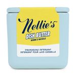 Nellie's Dish Butter - Zero-Waste Dish Soap Block - Eco-Friendly and Sustainable Dish Cleaning Solution with Reusable Ceramic Container for Mess-Free Dish Duty (Blue)