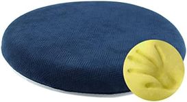 Sigmat Memory Foam Seat Cushion Anti-Slip Soft Round Stool Cushion Chair Pad 16 Inch Navy Blue, 1Count (Pack of 1)