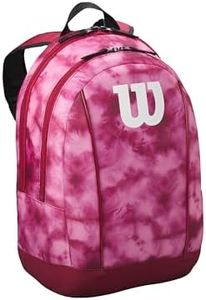 WILSON Junior Tennis Backpack - Holds up to 2 Rackets, Pink/Red
