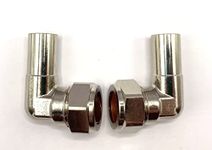 Greened House 90 Degree Elbow Radiator Valve 15mm (Pair) for Radiator & Towel Rail Valves Chrome 1/2"