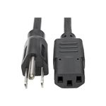 Tripp Lite Standard Computer Power Cord 10A,18AWG (NEMA 5-15P to IEC-320-C13) 10-ft.(P006-010)