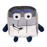 Number Plush Toys, Digital Stuffed Anime Doll Number Plushie Number Block Peluche Figure Gift for Fans Christmas Birthday Party (Grey-White)